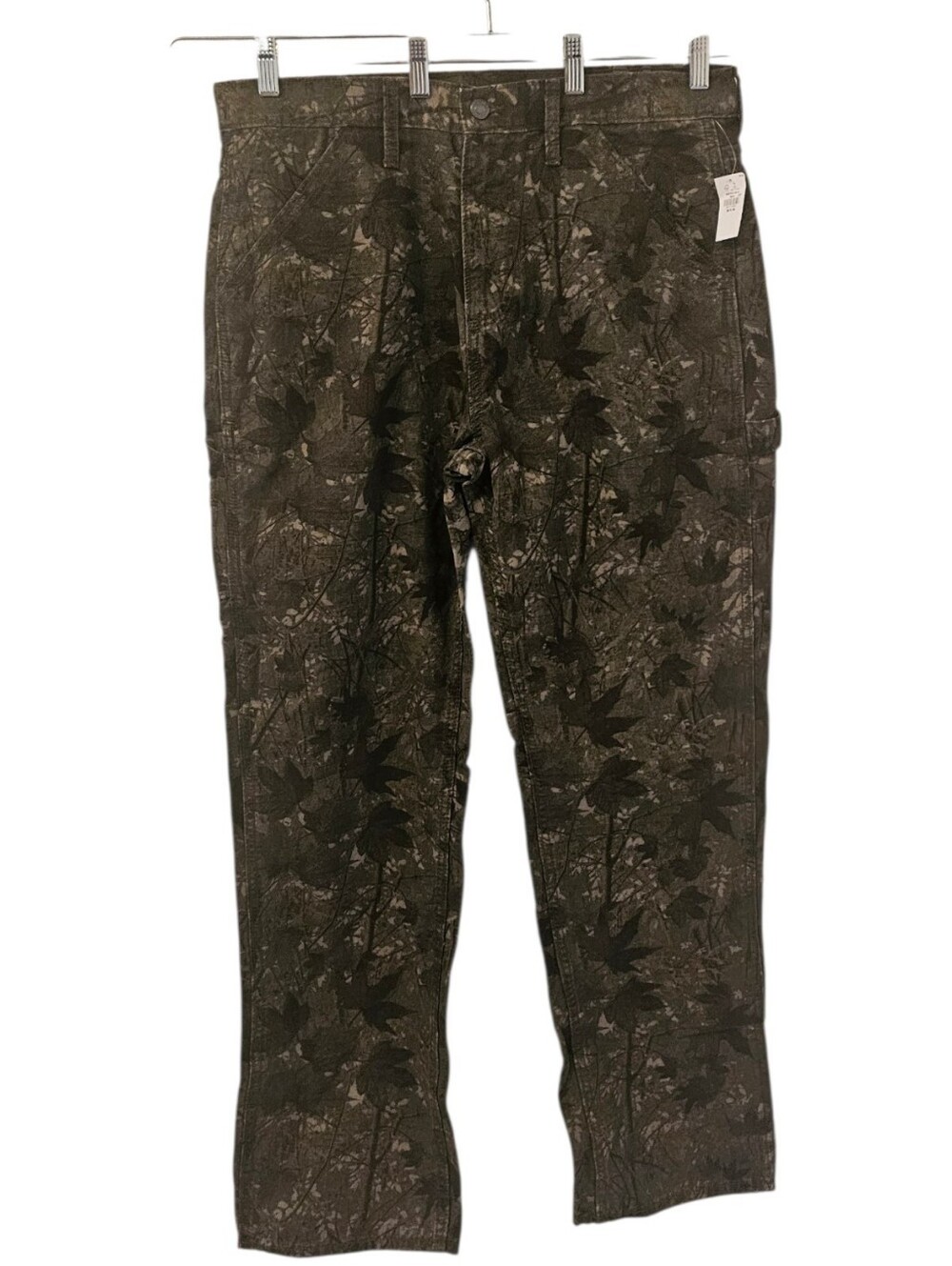 Green Camo Old Navy Men's Straight Carpenter Pants